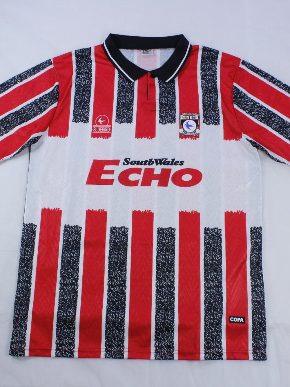 Cardiff City FC Retro Shirt 1993/94 - Away - South Wales Echo - Size XL